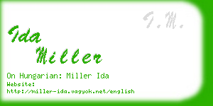 ida miller business card